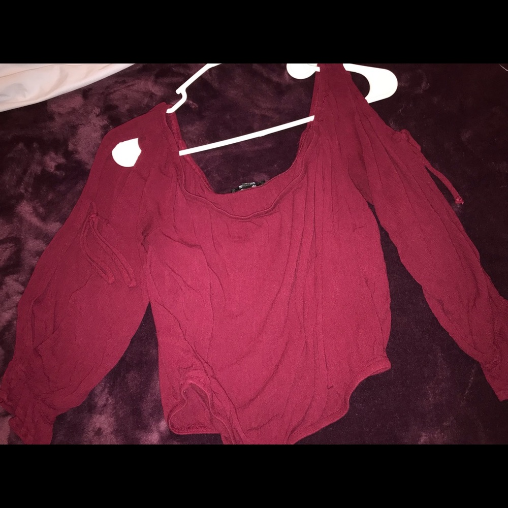 Cropped Off-Shoulder blouse